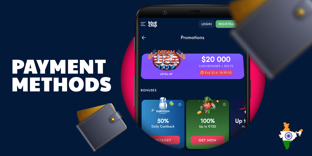 Wide Range of Available Payment Methods in the BlueChip Mobile Application